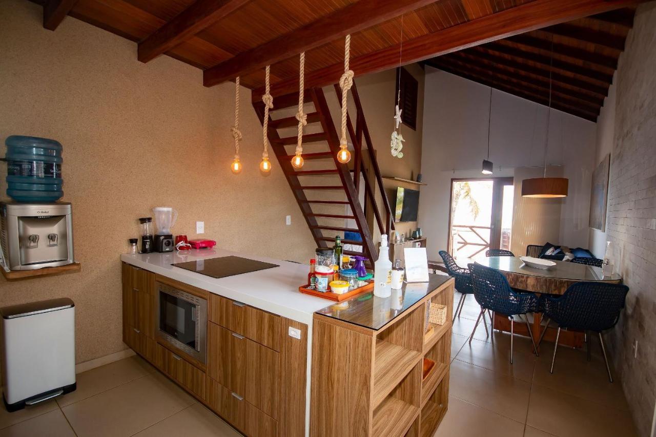 Apartamento Peixe Boi - pé na areia com vista frontal e total para o mar Barra Grande  Extérieur photo
