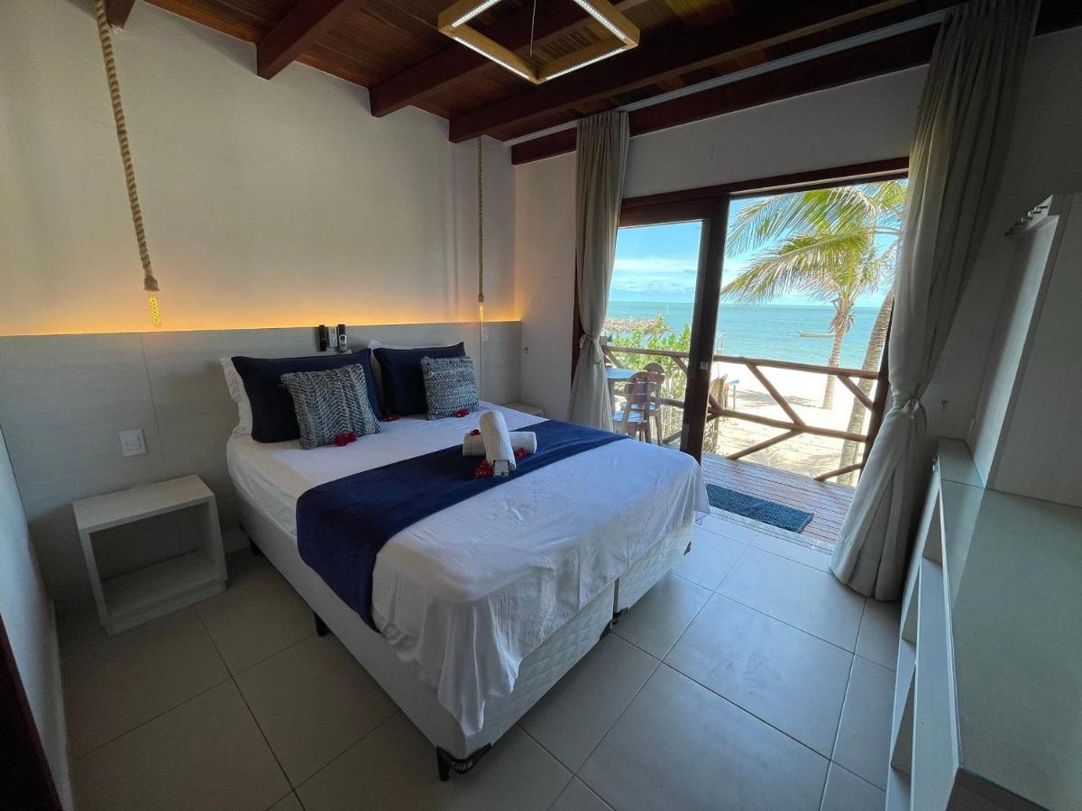 Apartamento Peixe Boi - pé na areia com vista frontal e total para o mar Barra Grande  Extérieur photo