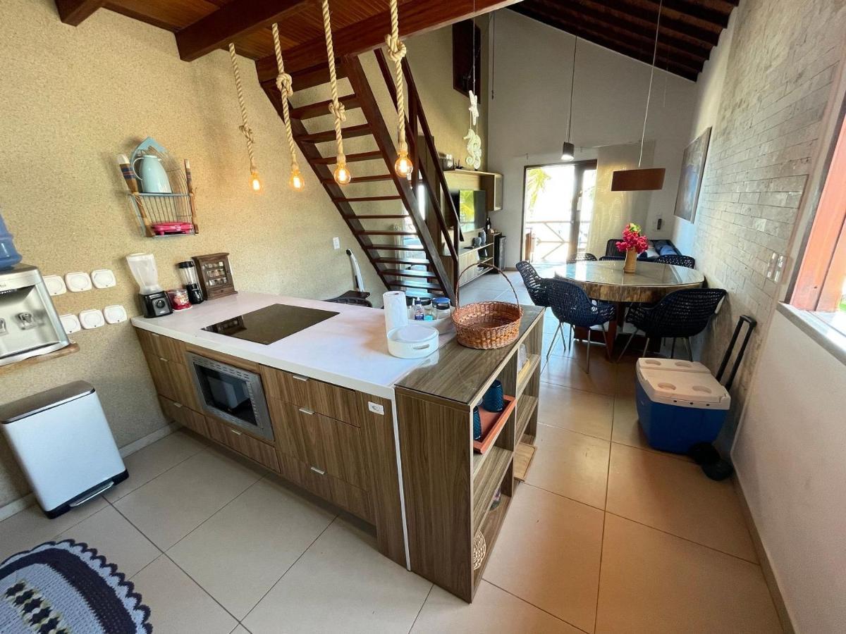 Apartamento Peixe Boi - pé na areia com vista frontal e total para o mar Barra Grande  Extérieur photo