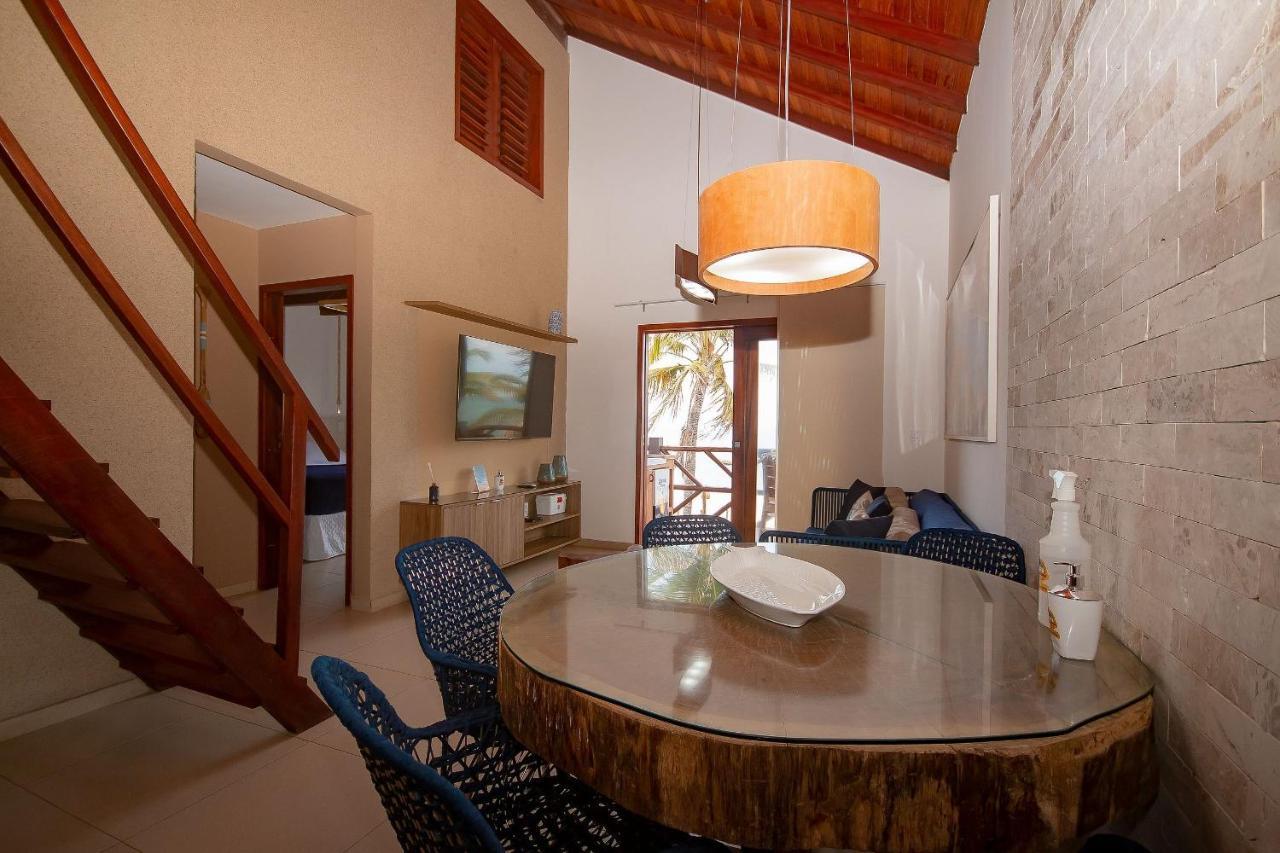 Apartamento Peixe Boi - pé na areia com vista frontal e total para o mar Barra Grande  Extérieur photo