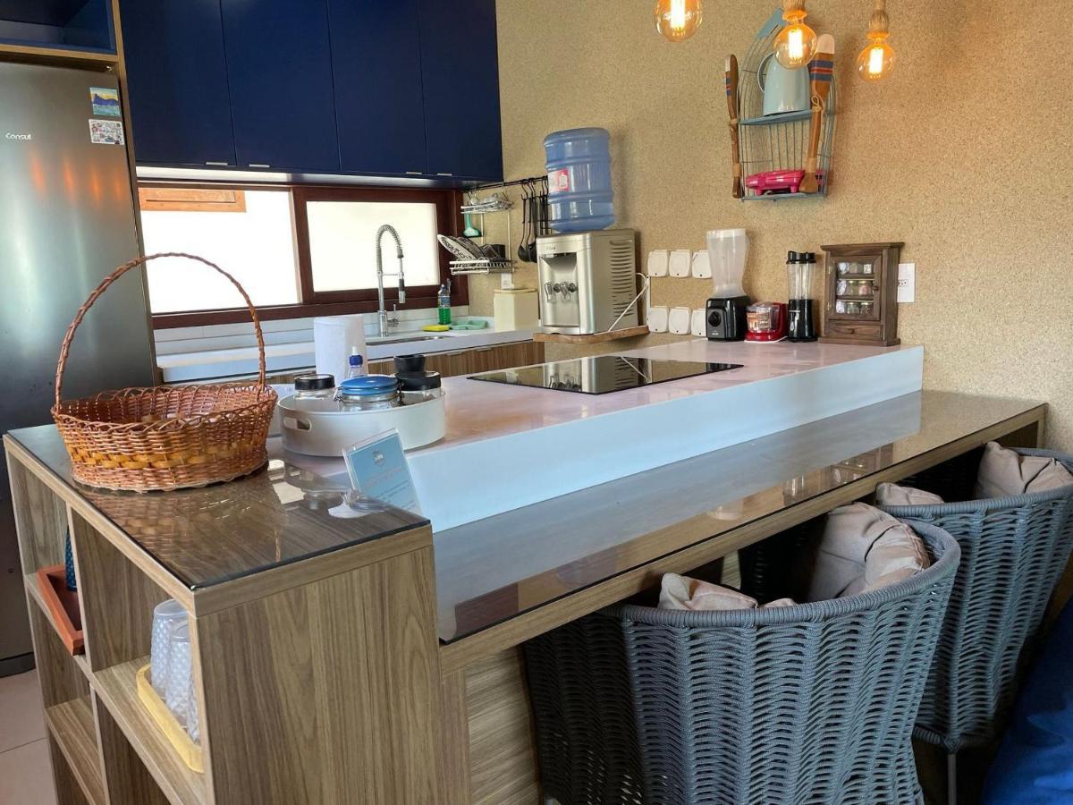 Apartamento Peixe Boi - pé na areia com vista frontal e total para o mar Barra Grande  Extérieur photo