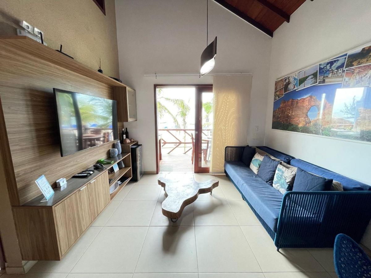 Apartamento Peixe Boi - pé na areia com vista frontal e total para o mar Barra Grande  Extérieur photo