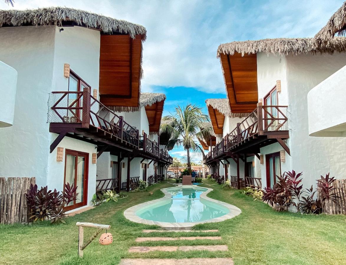 Apartamento Peixe Boi - pé na areia com vista frontal e total para o mar Barra Grande  Extérieur photo